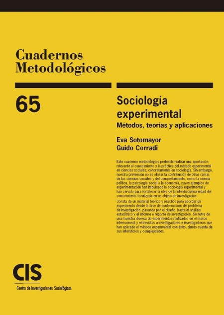 Novedad editorial: Sociología Experimental. Métodos, teorías y aplicaciones