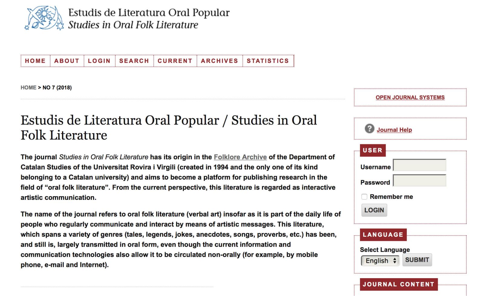 La revista Estudis de Literatura Oral Popular se incorpora a CarhusPlus