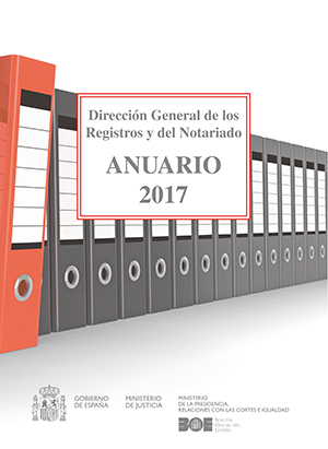 Cubierta del Anuario de la Dirección General de los Registros y del Notariado 2017