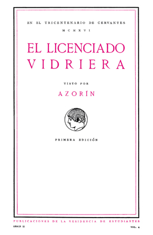 Editorial BOE. El Licenciado Vidriera visto por Azorín