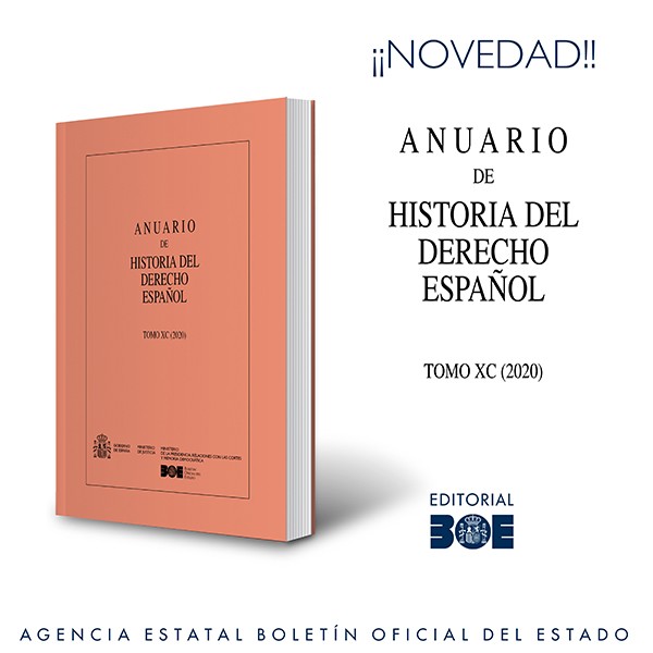 Novedad Editorial. Anuario de Historia del Derecho español, Tomo XC, 2020