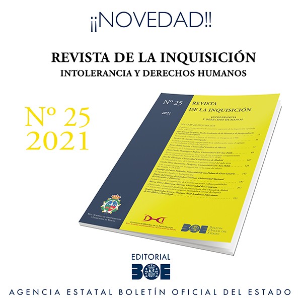 Novedad Editorial BOE. Revista de la Inquisición Intolerancia y Derechos Humanos