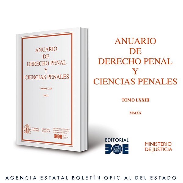 Novedad Editorial BOE. Anuario de Derecho Penal y Ciencias Penales 2020, Tomo LXXIII