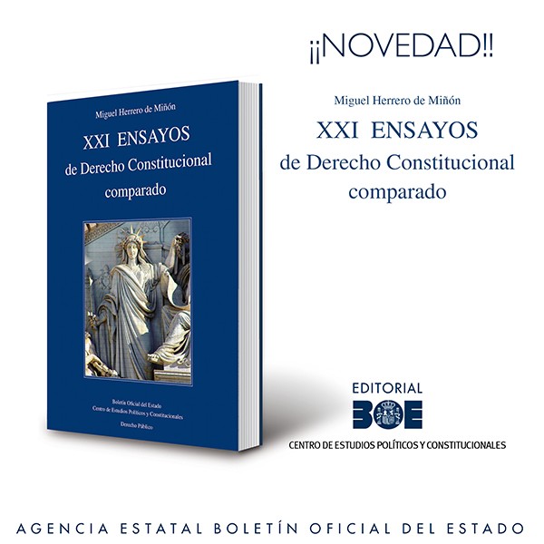 Novedad Editorial BOE. XXI Ensayos de Derecho Constitucional comparado