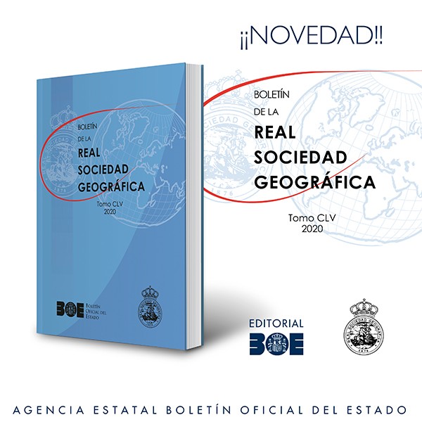 Novedad Editorial BOE. Boletín de la Real Sociedad Geográfica. Tomo CLV. 2020