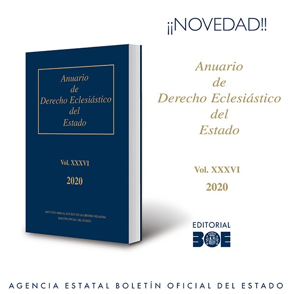 Novedad Editorial BOE. Anuario de Derecho Eclesiástico del Estado 2020