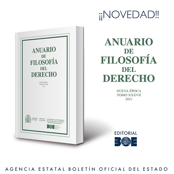 Novedad Editorial BOE. Anuario Filosofía del Derecho 2021