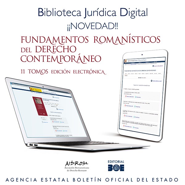 Novedad en la Biblioteca Jurídica Digital del BOE: Fundamentos romanísticos del Derecho contemporáneo.