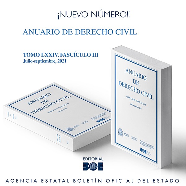 Editorial BOE. Nuevo número del Anuario de Derecho Civil.