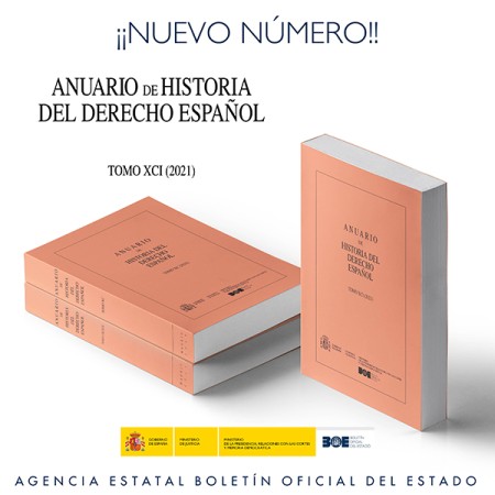 Novedad Editorial BOE. Anuario de Historia del Derecho español, Tomo XCI, 2021