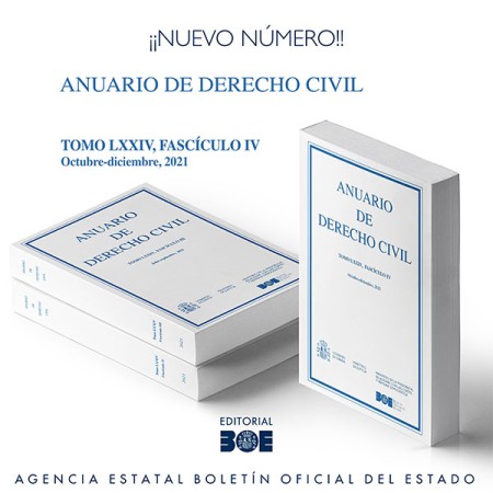Novedad Editorial BOE. Nuevo número del Anuario de Derecho Civil.