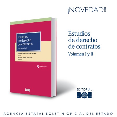 Novedad Editorial BOE: Estudios de derecho de contratos. Dos volúmenes.