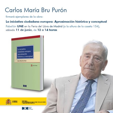 Feria del Libro de Madrid 2022. Firma de ejemplares de la obra La iniciativa ciudadana europea: Aproximación histórica y conceptual, por parte de su autor