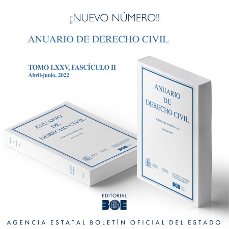 Novedad Editorial BOE. Nuevo número del Anuario de Derecho Civil.