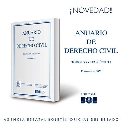 Novedad Editorial BOE. Nuevo número del Anuario de Derecho Civil.