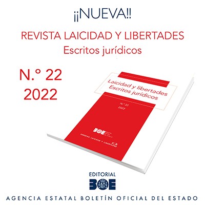 Nueva incorporación al catálogo de la Editorial BOE: Revista Laicidad y libertades. Escritos jurídicos