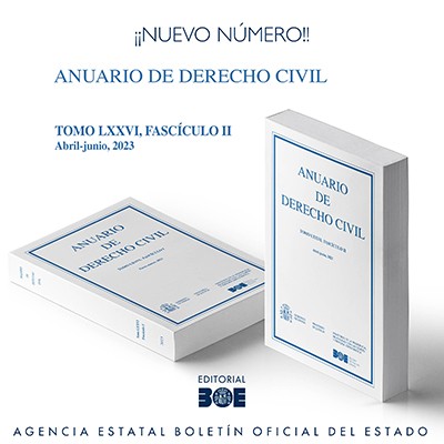 Novedad Editorial BOE. Nuevo número del Anuario de Derecho Civil.