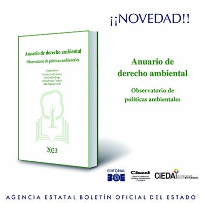 Novedad Editorial BOE. Anuario de Derecho Ambiental 2023.