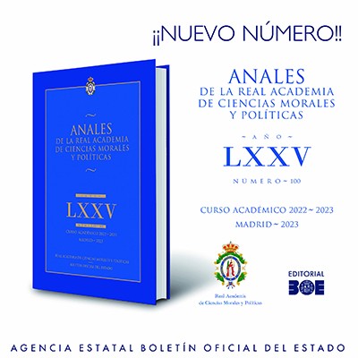 Novedad Editorial BOE. Anales de la Real Academia de Ciencias Morales y Políticas