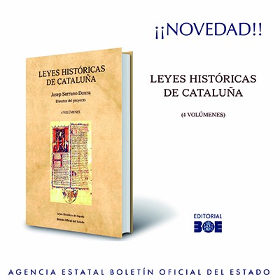Novedad Editorial BOE. Leyes Históricas de Cataluña