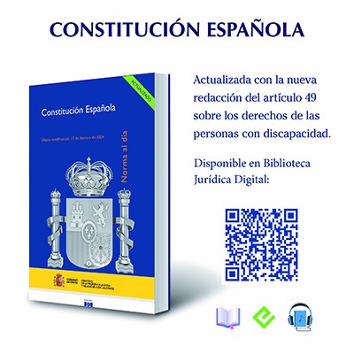 Novedad Editorial BOE. Constitución Española (actualizada).
