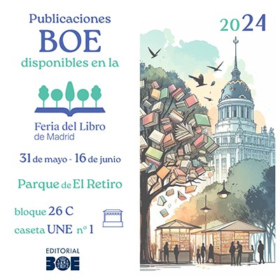 La Librería del BOE en la Feria del Libro de Madrid 2024.