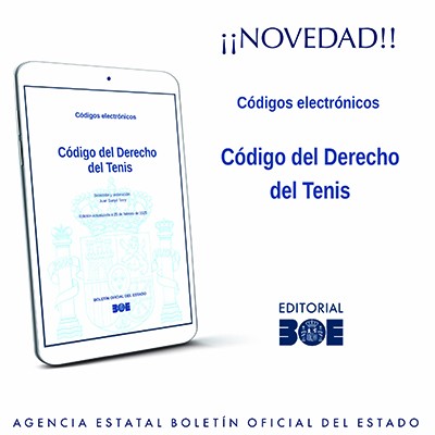 Novedad Editorial BOE. Código del Derecho del Tenis