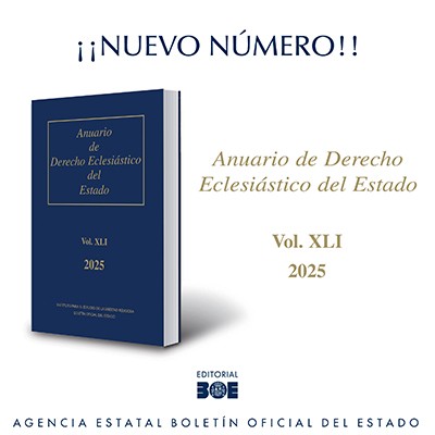 Novedad Editorial BOE. Anuario de Derecho Eclesiástico del Estado 2025