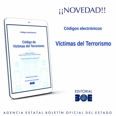 Novedad Editorial BOE. Código Electrónico Víctimas del Terrorismo