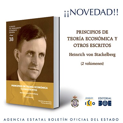 Novedad Editorial BOE. Principios de teoría económica y otros escritos 