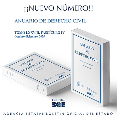 Novedad Editorial BOE. Nuevo número del Anuario de Derecho Civil 2025