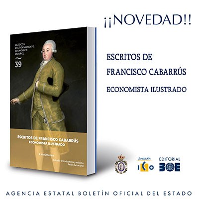 Novedad Editorial BOE. Escritos de Francisco Cabarrús. Economista ilustrado