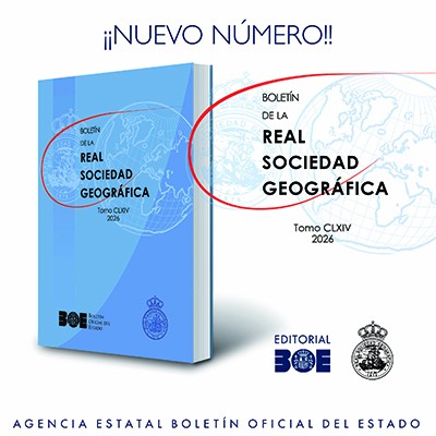 Novedad Editorial BOE. Boletín de la Real Sociedad Geográfica. Tomo CLXIV. 2026.