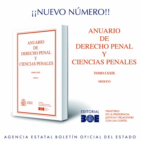 Novedad Editorial BOE. Anuario de Derecho Penal y Ciencias Penales 2026, Tomo LXXIX