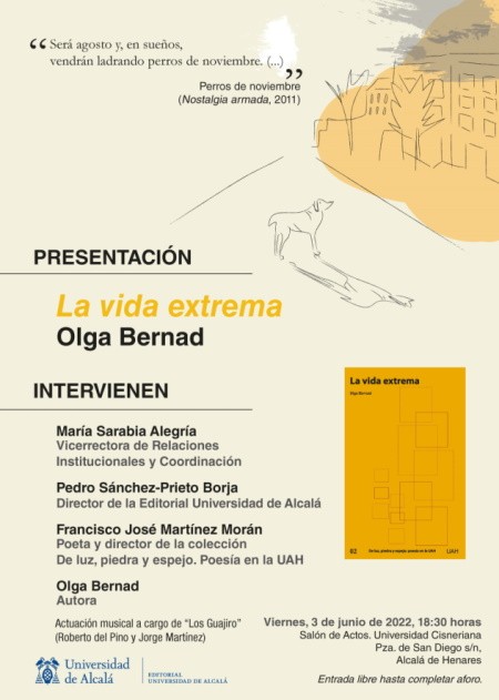 Presentación del libro de poesía  La vida Extrema . Actuación musical  en directo a cargo de "los guajiros"