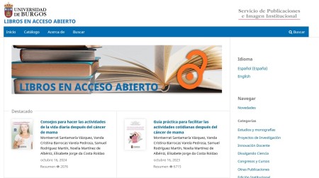 La plataforma de acceso abierto del Servicio de Publicaciones de la UBU recibe más de 47.000 consultas en un año