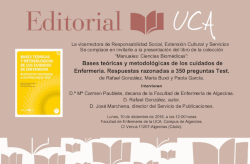 Editorial UCA presenta "Bases teóricas y metodológicas de los cuidados de Enfermería."