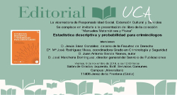 Editorial UCA presenta el libro "Estadística descriptiva y probabilidad para criminólogos"