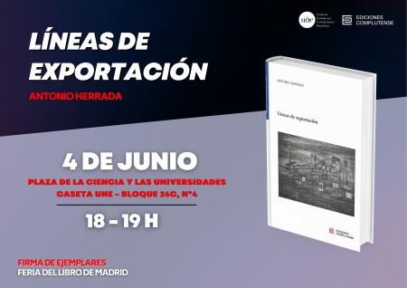 Firma de ejemplares de Ediciones Complutense en la Feria del Libro de Madrid: «Líneas de exportación»