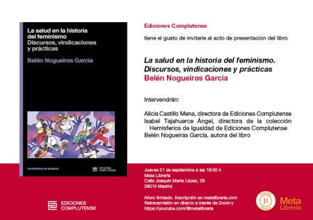 Presentación del libro «La salud en la historia del feminismo. Discursos, vindicaciones y prácticas»
