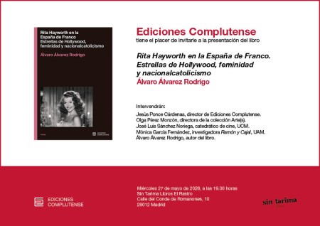 Presentamos dos libros de Ediciones Complutense los días 25 y 27 de mayo.