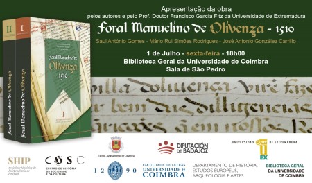 Presentación del libro «Foral Manuelino de Olivenza 1510» en la Biblioteca Geral de la Universidad de Coimbra