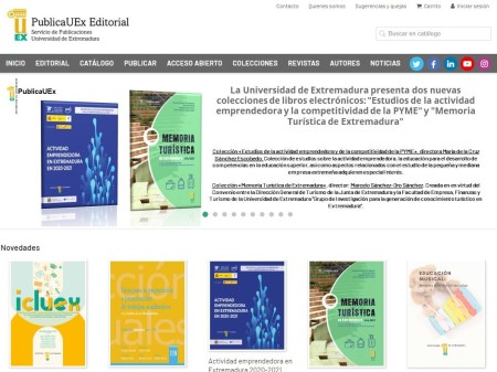 El Servicio de Publicaciones presenta su nueva página web: PublicaUEx Editorial. La Librería Virtual de la Universidad de Extremadura