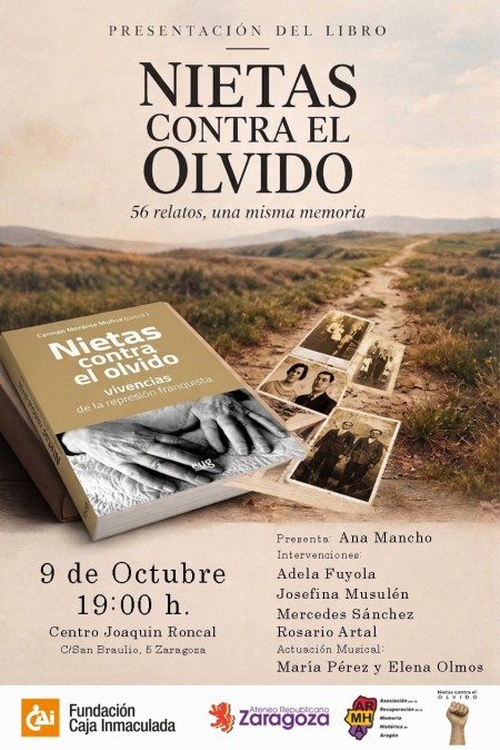 Presentación en Zaragoza de "Nietas contra el olvido"