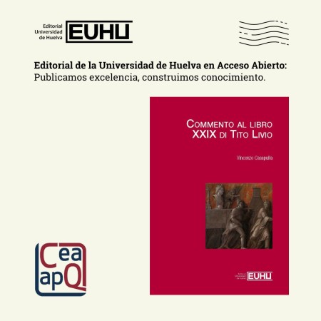 Novedad Editorial UHU en Acceso Abierto: Commento al libro XXIX di Tito Livio