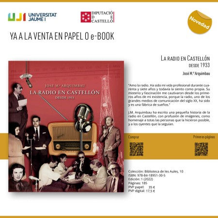 Ya puedes comprar o descargar el libro “La radio en Castellón desde 1933”