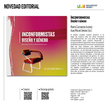 Novedad editoral «	Inconformistas. Diseño y género» de Castanedo Alonso, Marta y Moliní Gimeno, Alba (ed.lit.)