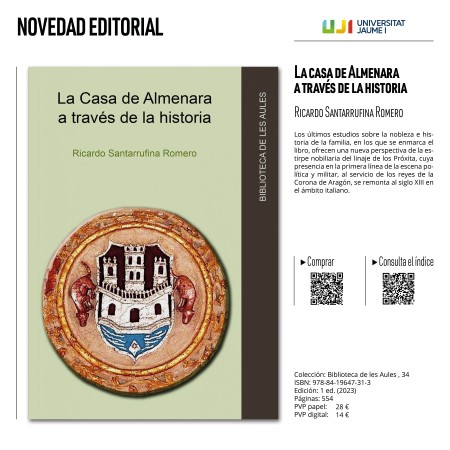 Novetat editorial «La casa de Almenara a través de la historia (s. XIII-XVIII)»