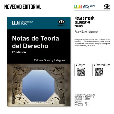Novedad editorial «Notas de teoría del derecho. 2 edición»
