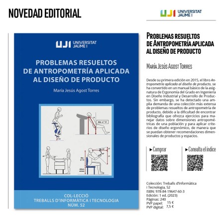 Novedad editorial «Problemas resueltos de Antropometría aplicada al diseño de producto»